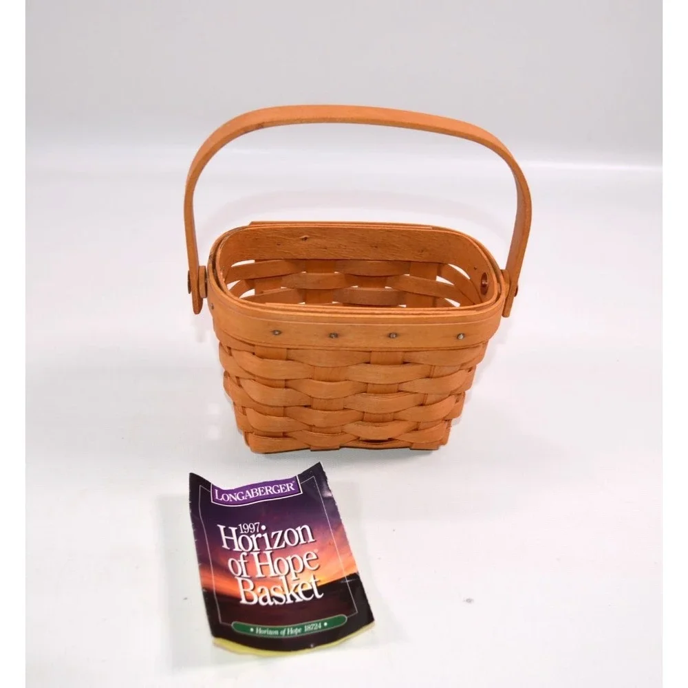 Longaberger 1997 Horizon Of Hope Basket Swivel Handle 5.5